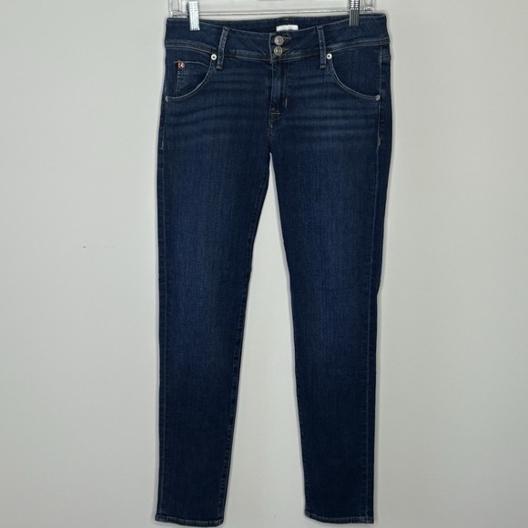 Hudson Collin Mid Rise Dark Wash Skinny Jeans Denim Womens Size 27 - Picture 1 of 11